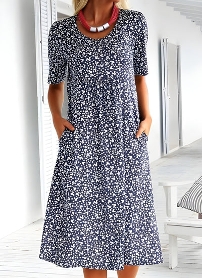 Qahira™  Casual Round Neck Dress