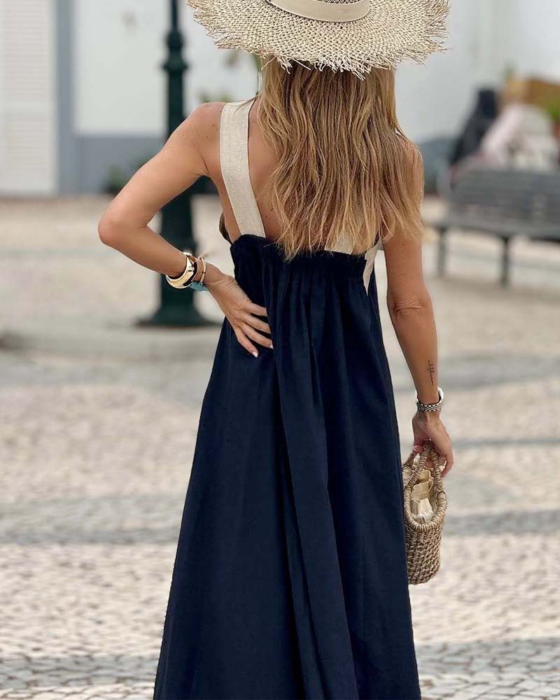 SIENNA | Elegant Dress with Exposed Back and Trendy Cross Neckline