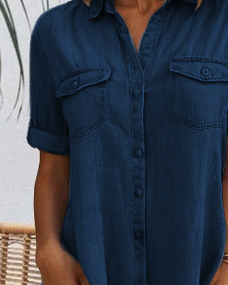Casual Denim Shirt Dress