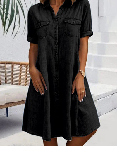 Casual Denim Shirt Dress