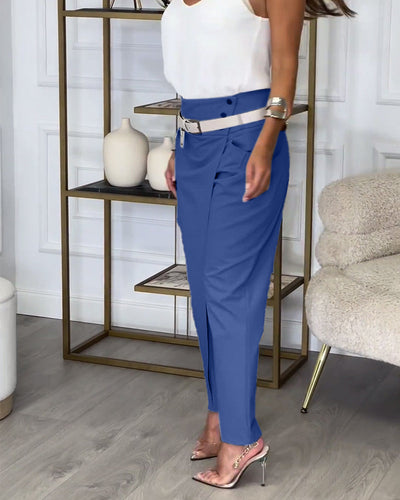 Katerina™  Patchwork Pants with Belt