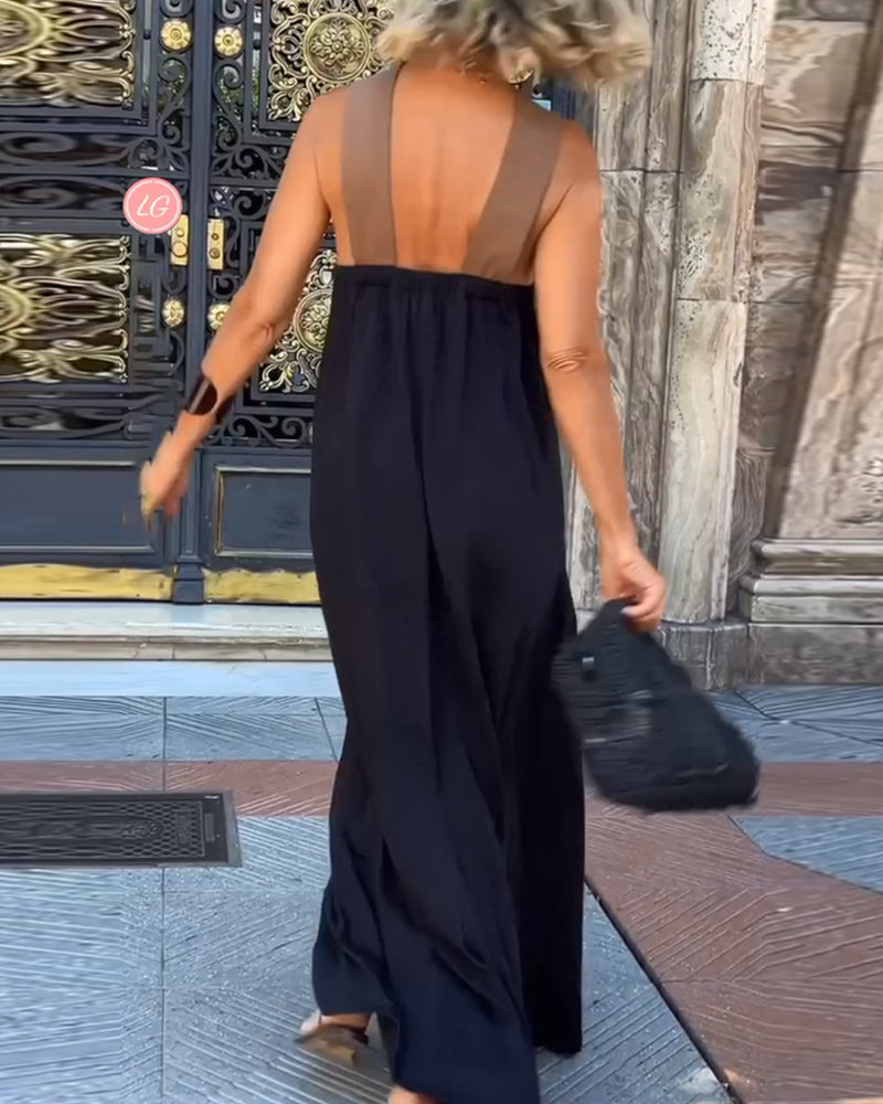 SIENNA | Elegant Dress with Exposed Back and Trendy Cross Neckline