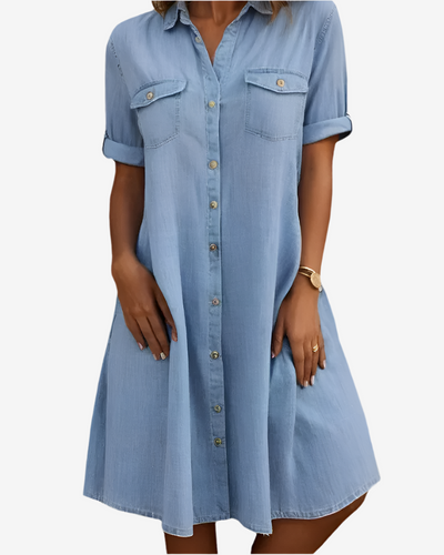 Casual Denim Shirt Dress