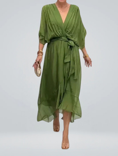 GENEVA | Elegant Long Dress with Feminine Neckline