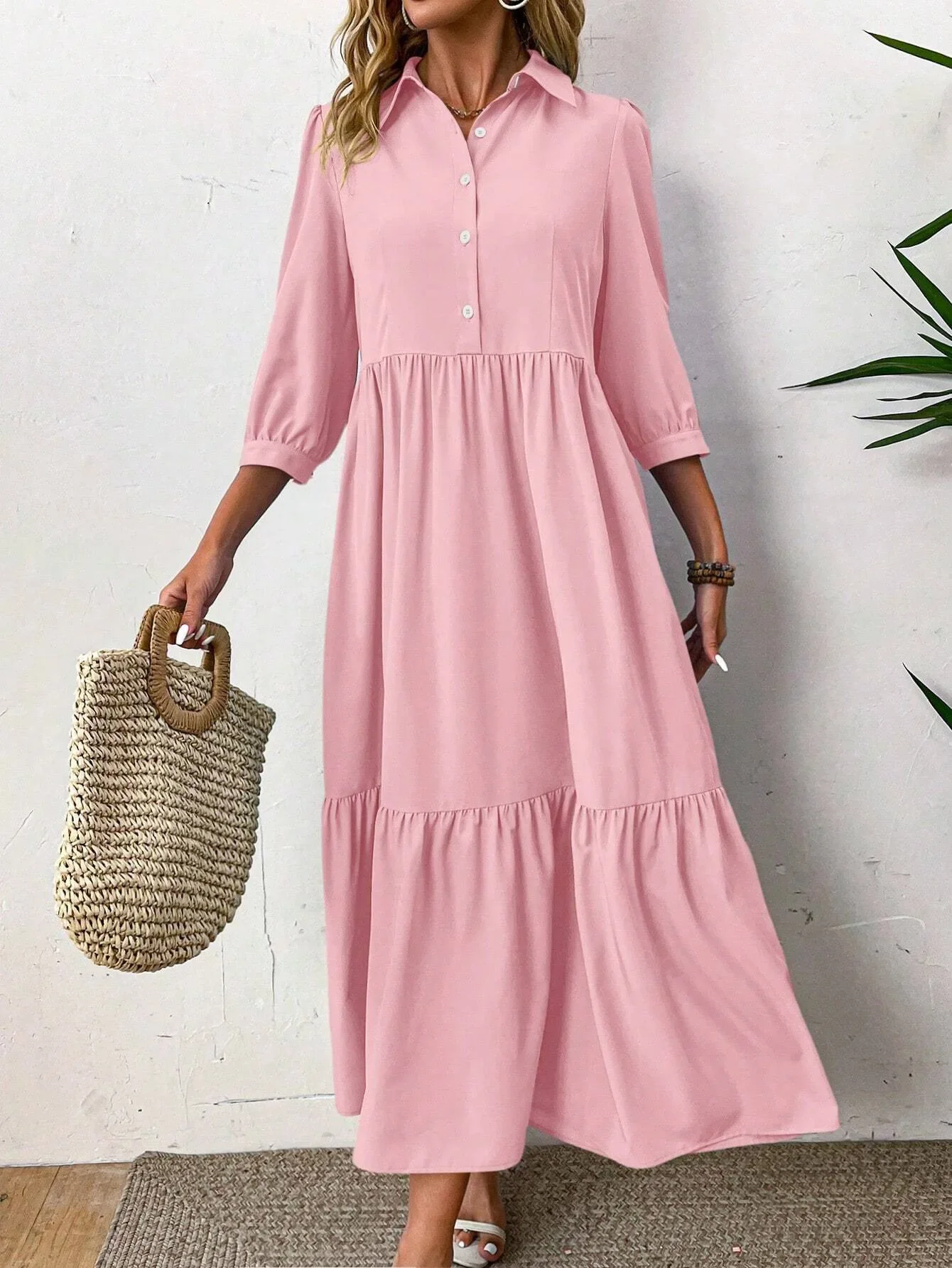 Fluid Shirt Dress