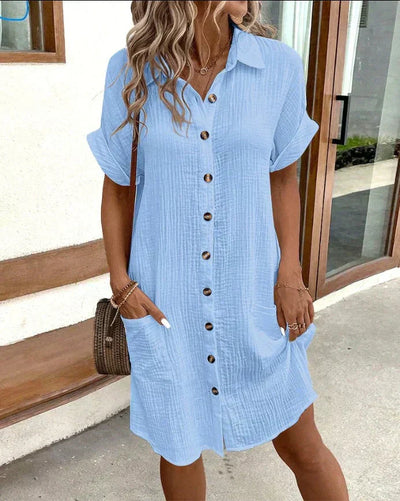 Oversized Polo Dress in Fabric