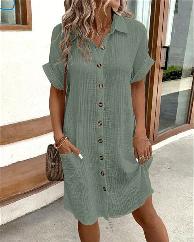 Oversized Polo Dress in Fabric