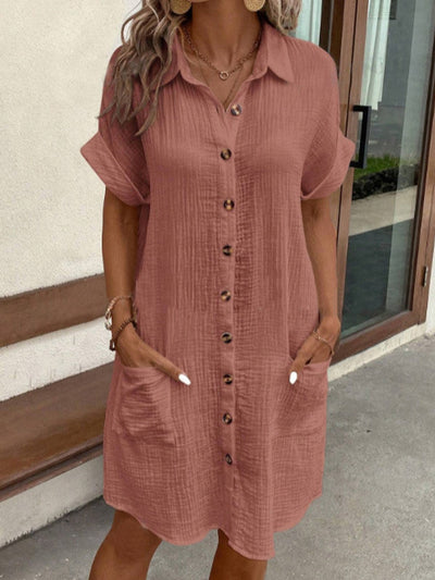 Oversized Polo Dress in Fabric