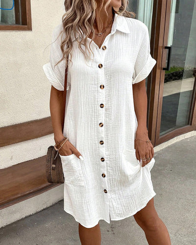 Oversized Polo Dress in Fabric