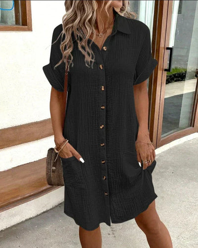 Oversized Polo Dress in Fabric