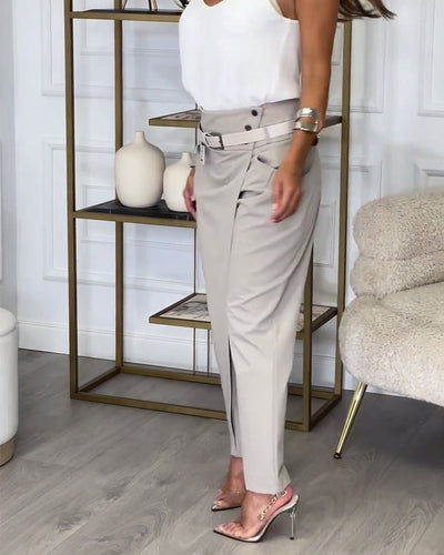 Katerina™  Patchwork Pants with Belt