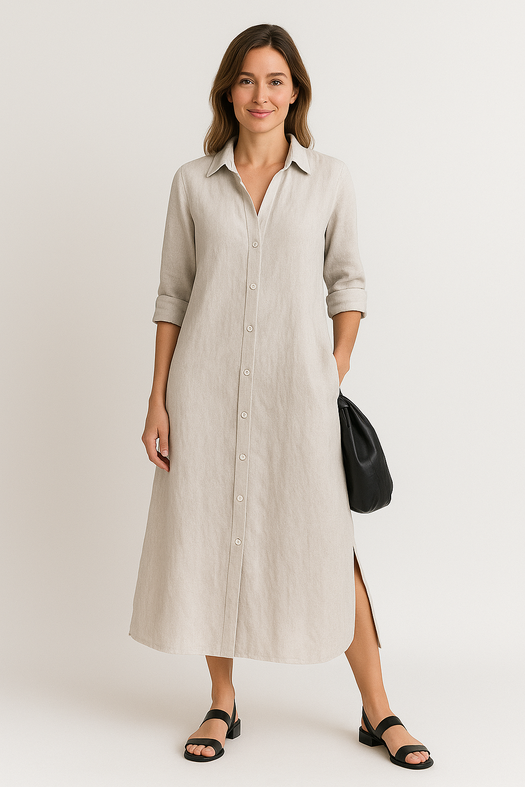 Oversized Casual Shirt Dress