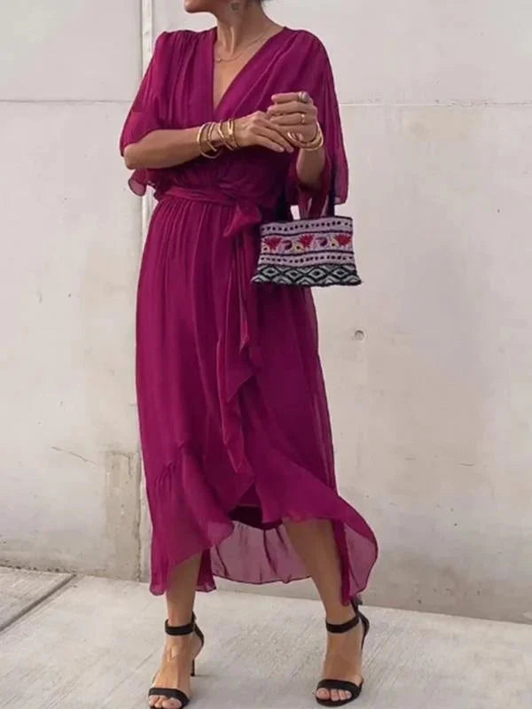 GENEVA | Elegant Long Dress with Feminine Neckline