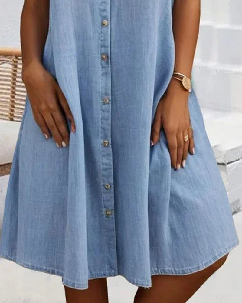 Casual Denim Shirt Dress