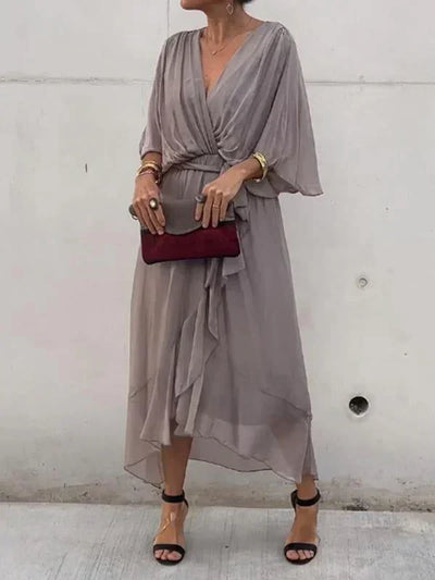GENEVA | Elegant Long Dress with Feminine Neckline
