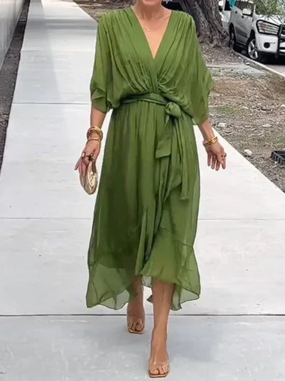 GENEVA | Elegant Long Dress with Feminine Neckline