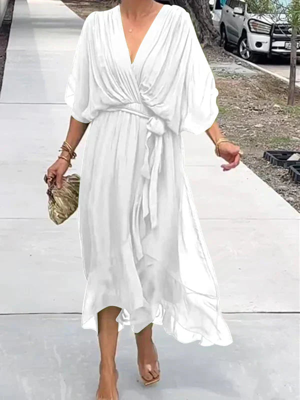 GENEVA | Elegant Long Dress with Feminine Neckline