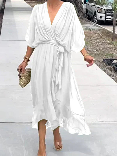 GENEVA | Elegant Long Dress with Feminine Neckline