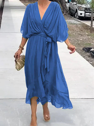 GENEVA | Elegant Long Dress with Feminine Neckline