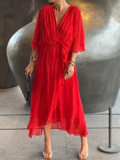 GENEVA | Elegant Long Dress with Feminine Neckline