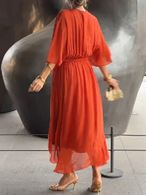 GENEVA | Elegant Long Dress with Feminine Neckline